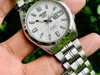 Gorgeous SEIKO 5 White Checked Posh Automatic Watch