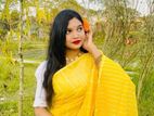Gorgeous Yellow Chumki Saree 🥻