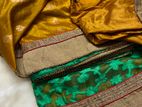 Green and Mustard Yellow Saree