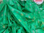 Green Soft Silk Sharee(Saree)-সফ্ট সিল্ক শাড়ি-পূজার নিউ শাড়ি