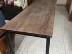 Grid Industrious Desk 6 Feet Dark wood grain