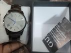 GUESS Men Analog Watch with Stainless Steel Strap