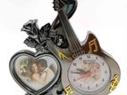 Guitar Model Photo Frame Clock