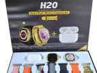 H20 SMART WATCH WITH WIRELESS EARPHONE SET(10 IN 1)