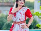 হাফ সিল্ক স্কিন প্রিন্ট শাড়ি