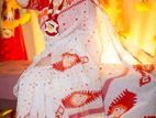 Half Silk Block Print Sharee