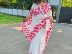 Half Silk Block Print Sharee