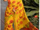 Half Silk Screen Printed Saree