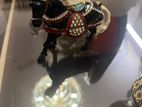Hand Painted Enameled horse Decorative Hinged Jewelry Trinket Box