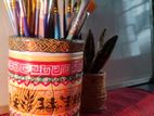 Hand-painted Terracota Penholder