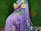 Hand Print Half Silk Sharee