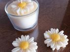 Handmade Daisy Candle