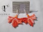 Handmade Maple Leaf Crochet Earring 🍁