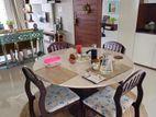 Hatil dinning table and 4 chairs with additional marble top