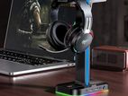 Havit Th650 Rgb Headset Stand with Dual Hanger & 2 Usb Ports