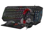 Havit Wired Black Gaming Keyboard Mouse Headphones and Pad Combo