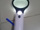 HD Dual Lens Three-Light Handheld Racket Magnifier with Light