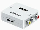 HDMI to AV 1080P Converter RCA Audio Video CVBS Adapter - White