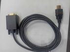 HDMI To VGA Cable For PC Laptop High Resolution Adapter-black 3M