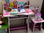 Hello kitty reading table with chair & clock