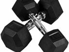 Hex Dumbbell Rubber Coated 5KG Pair Made in China (Premium Quality)