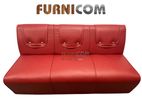 High Durable 3 Seater Armless Button Sofa - Red color