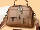 High End Ladies' Handbag Multi-layer Large Capacity Commuting Bag(brown)