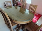 High-quality teak dining table with chair