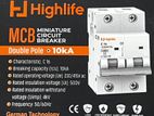 Highlife Double Pole 32A Miniature Circuit Breaker