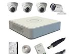 Hikvision 04 Pcs CCTV Camera Total Setup...