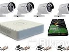 Hikvision 04 Pcs Full HD(1080) Camera Packages Accessories