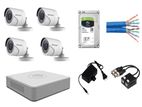 Hikvision 04 Pcs High Quality Camera Packages & Full Accessories