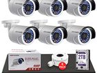 Hikvision 06 Pcs Full HD Camera and DVR Total Sets