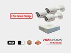 Hikvision Camera 03 Pcs & 04-channel XVR full System