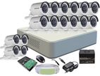 HIKVISION CCTV Camera 16 Pcs Total & Full Accessories