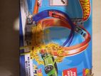 hotwheels track set with car double loop