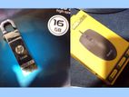 HP 16 GB Pendrive & Aptech Mouse