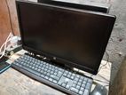 HP 19" Monitor, Mini PC, Keyboard, Mouse, Cable.