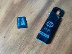 HP 64GB PENDRIVE+32GB SD CARD