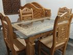 হট সেল! চিটাগং সেগুন কাঠ দিয়ে তৈরি ডাইনিং সেট ১০ মিলি গ্লাস লো প্রাইসে