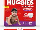 Huggies Complete Comfort 5 in 1 Wonder Pants Diaper L(9-14 Kg)- 42 Piece