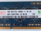 HYNIX 1GB 1Rx8 PC3-8500S-7-10-B1 LAPTOP MEMORY.