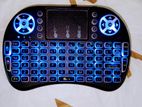 I8-B Wireless Rechargable Backlit Mini Keyboard With Touchpad Mouse