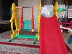 Indoor slide and swing set