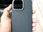 iPhone 16 pro Max carbon fibre back cover with stainless steel camera