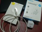 Iphone Anker 20w cube charger with Baseus Cable