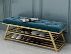 Iron Steel with seating Shoe Rack - 05
