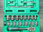 ISK Germany 32-Piece 1/2" Drive Socket Set - CR-V Steel,