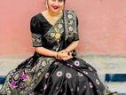 Japani Silk Skin Print Sharee with Blouse Piece