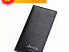 Jeep Black Long Artificial Leather Wallet for men